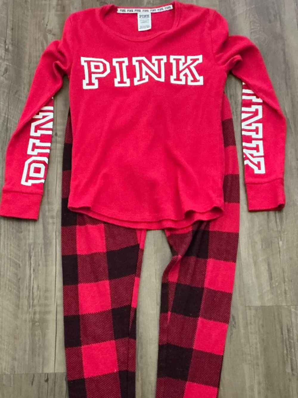 Victoria's Secret PINK thermal pajama set, size S